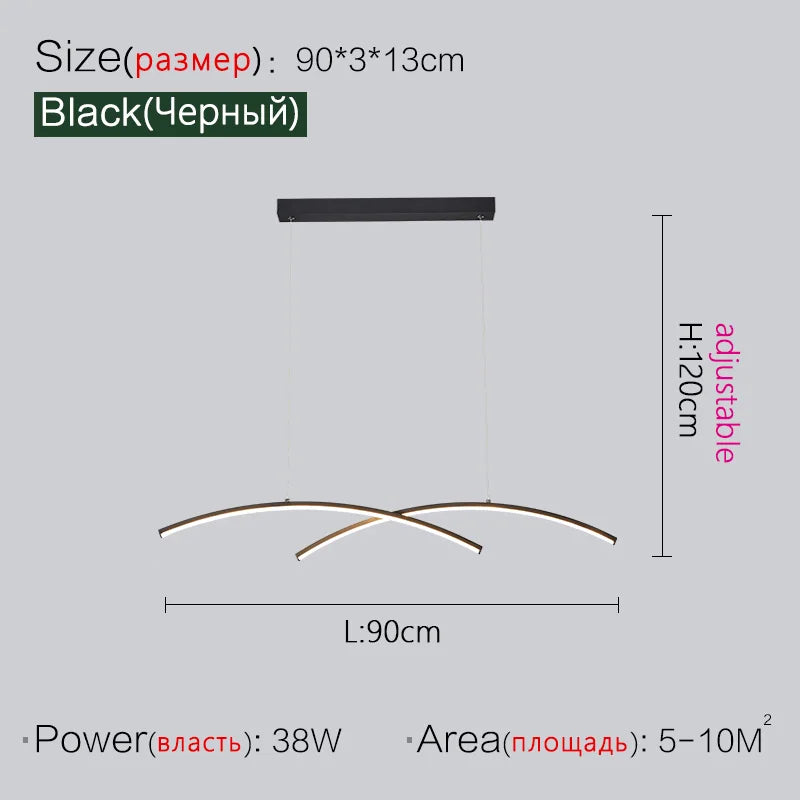 DecorBites™ LED Chandelier: Modern, Creative, Minimalist Lighting for Dining Room, Living Room & Bar Counter