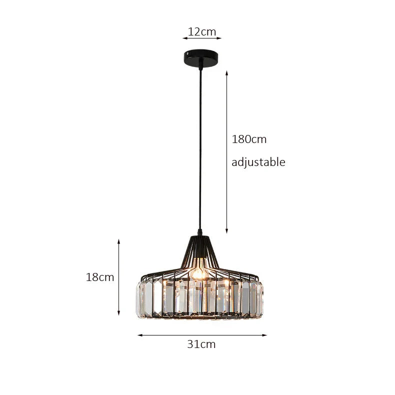 DecorBites™ Crystal Kitchen Pendant Lamp for Dining Room, Coffee Shop, and Bar