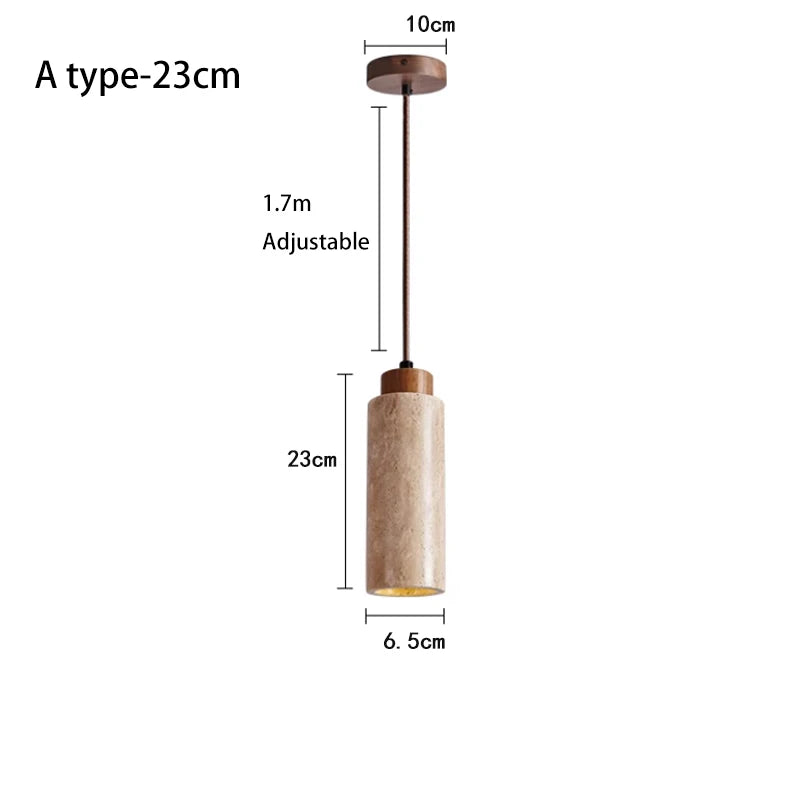 DecorBites™ Japanese Style Yellow Stone Pendant Lamp for Bedroom, Restaurant, and Bar