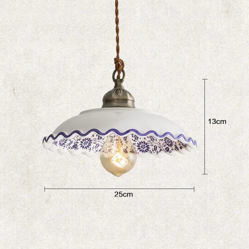 DecorBites™ Chinese Style Porcelain Hanging Lamp for Clothing Store & Bedroom
