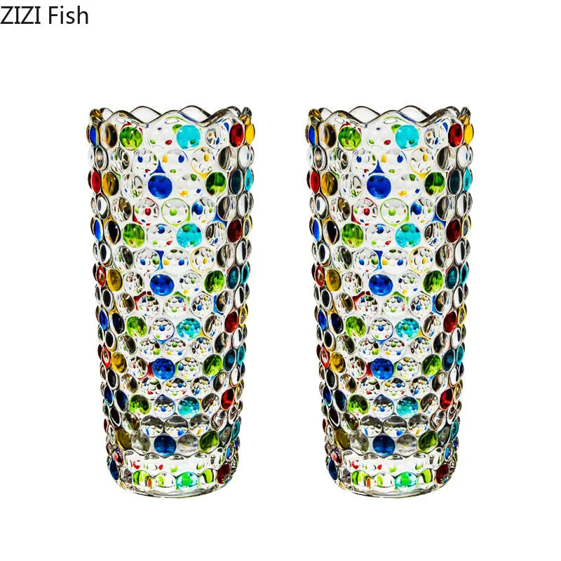 DecorBites™ Glass Vase Hydroponics Flower Pots Desk Decoration Floral Vases