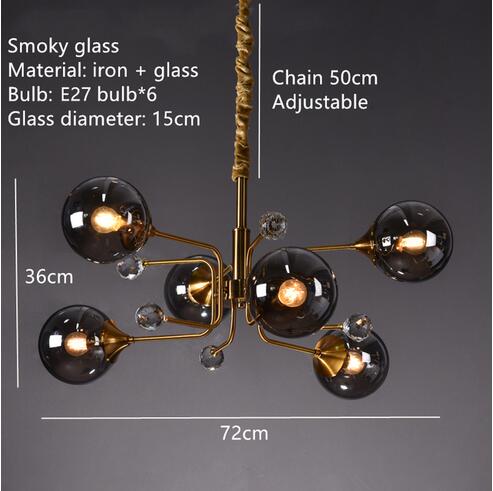Eira - Glass bubble chandelier Kitchen Island light