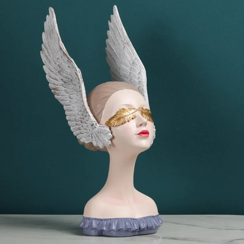 تمثال فتاة الملاك مع الأحلام من DecorBites™، منحوتات ديكور الغرفة، هدية عيد ميلاد