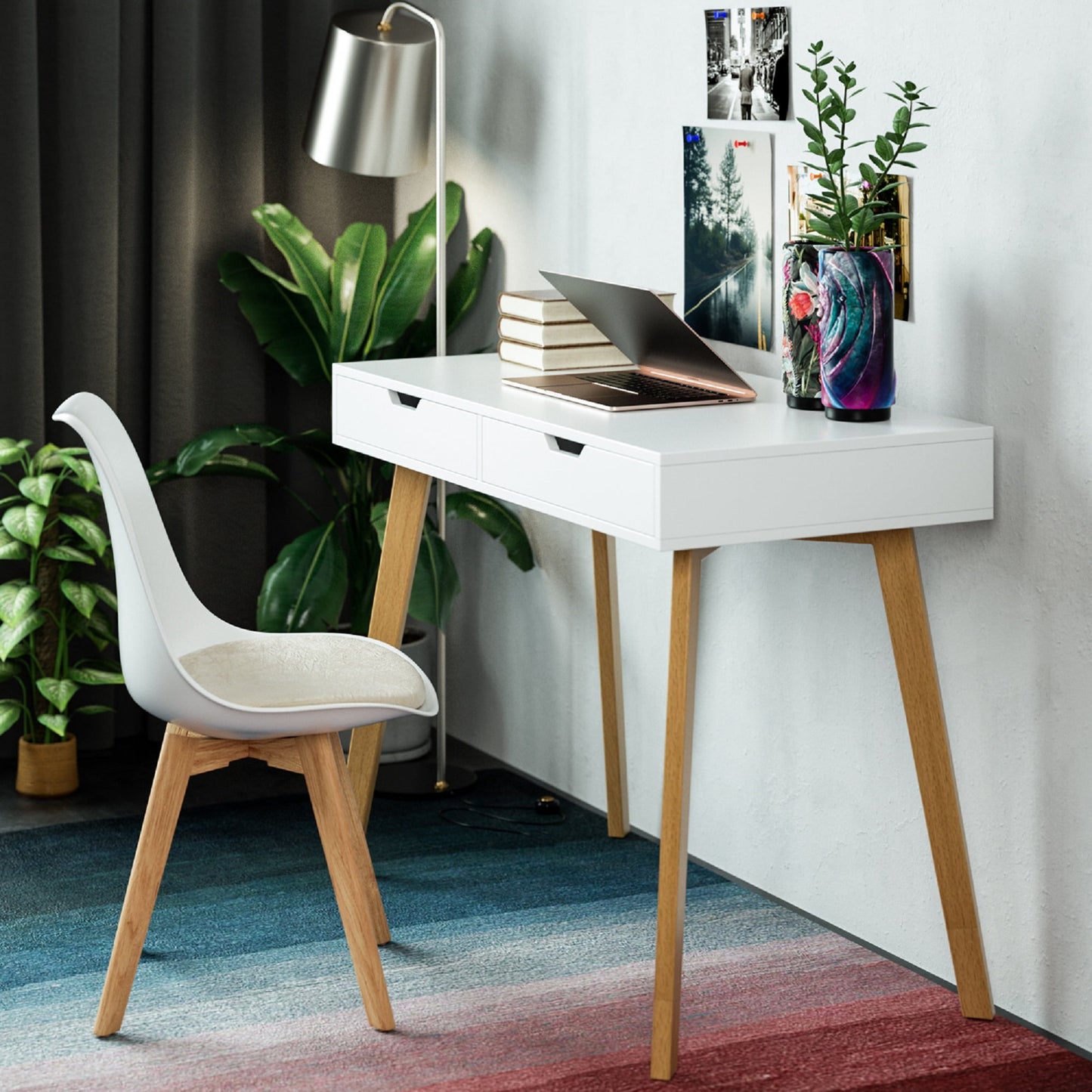 Bjarne - Writing Computer Desk Simple Study Table Makeup Vanity Table