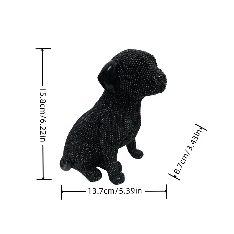 DecorBites™ Labrador Resin Dog Statue for Bookshelf and Office Display
