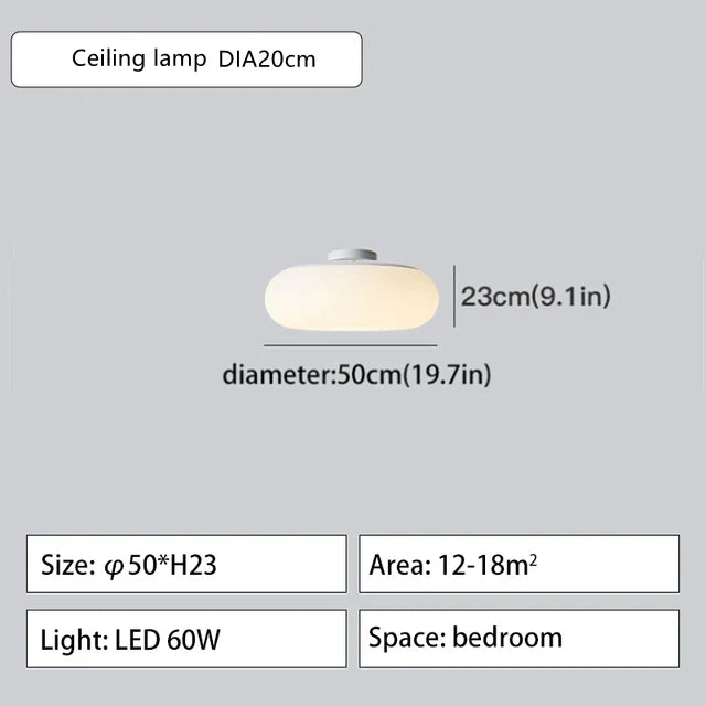Lámpara colgante DecorBites™ Itka - Pantalla blanca minimalista para mesa de comedor, dormitorio o cocina