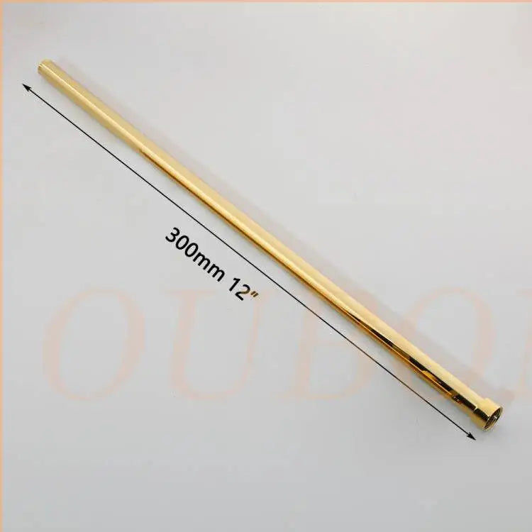 DecorBites™ Golden Black Stainless Steel Round Shower Arm for Bathroom with Extension Arm