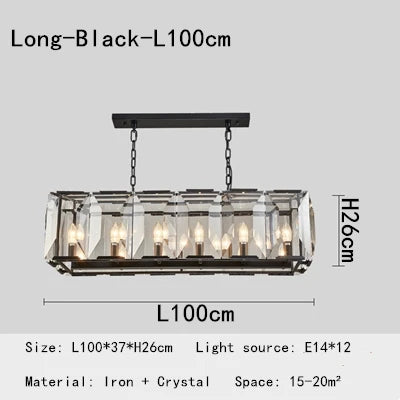 DecorBites™ Crystal Pendant Chandelier - Ideal for Living Room, Bedroom, Kitchen, or Wine Shop.