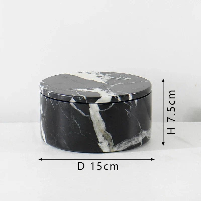 Tarro de almacenamiento de piedra de mármol antiguo DecorBites™ Caja de lujo