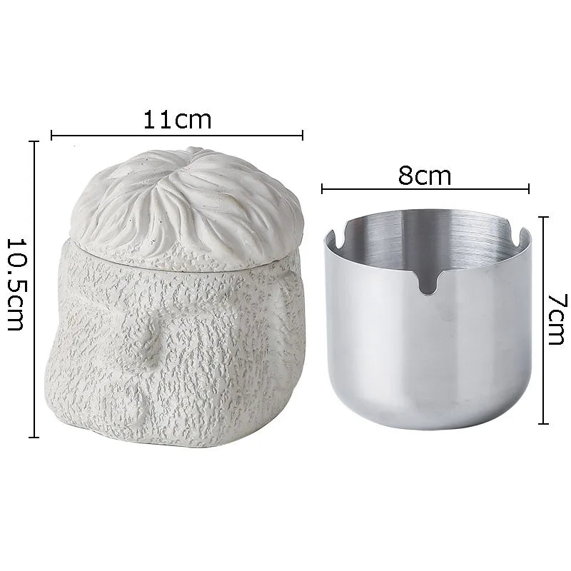 DecorBites™ Abstract Figure Portraits Cement Ashtray Smoking Accessories Gift