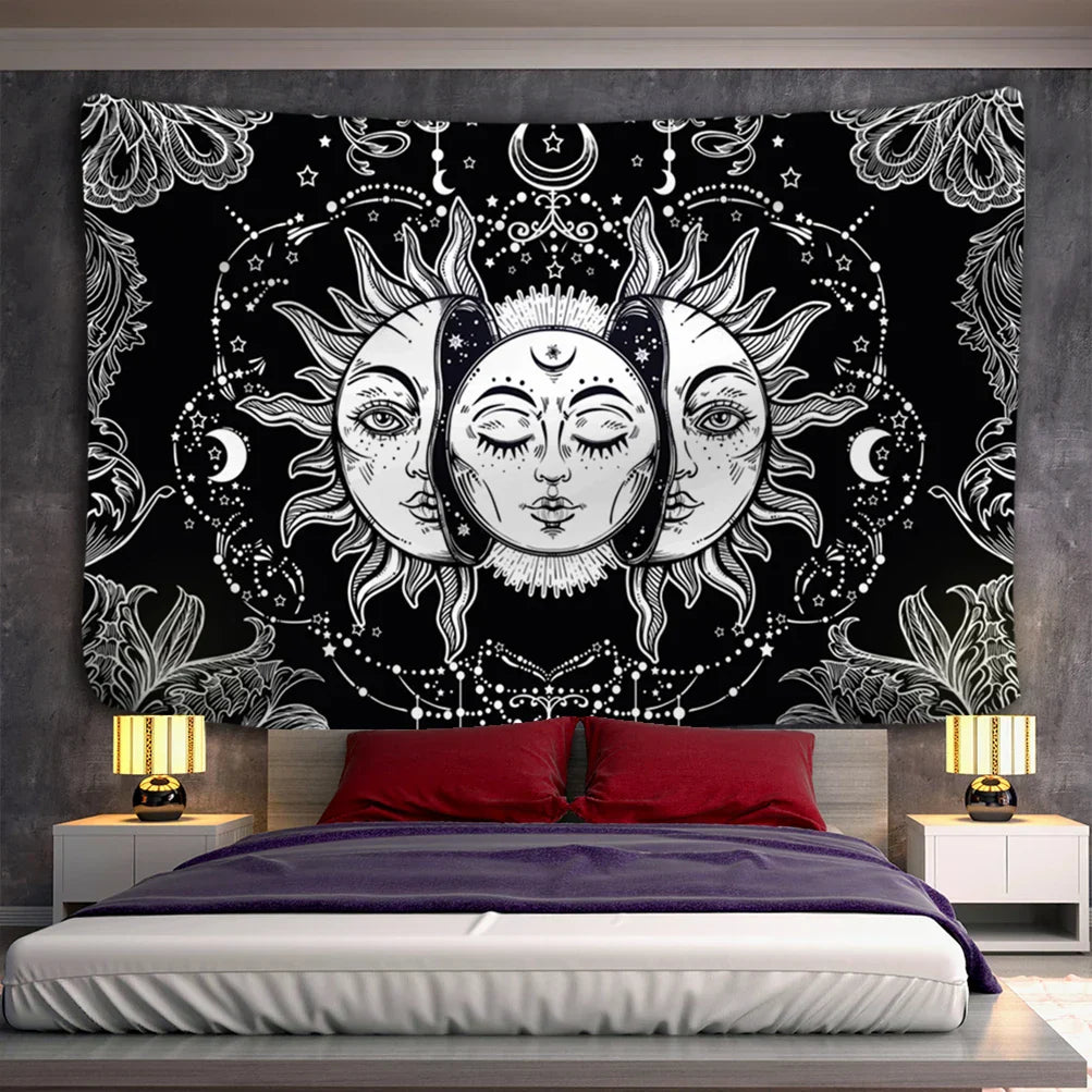 DecorBites™ Celestial Mandala Tapestry Wall Hanging for Dorm Decor & Psychedelic Vibes