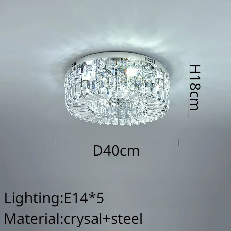 DecorBites™ Crystal Ring LED Ceiling Lamp for Modern Luxury Living