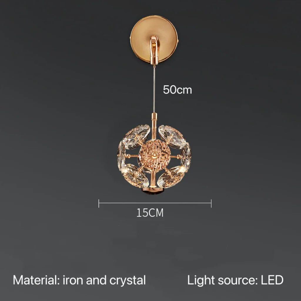 DecorBites™ Crystal Pendant Chandelier for Bedroom Bathroom Modern Decor
