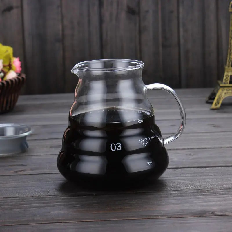 DecorBites™ Cloud Shaped Glass Coffee Kettle Heat Resistant Teapot 360/600/800ml