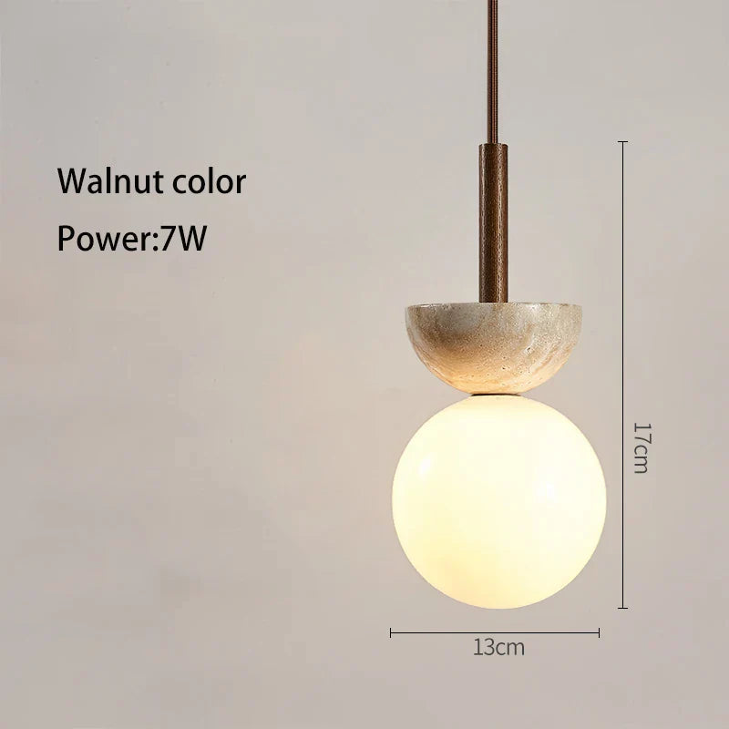 Lámpara colgante LED estilo crema DecorBites™ para decoración de dormitorio