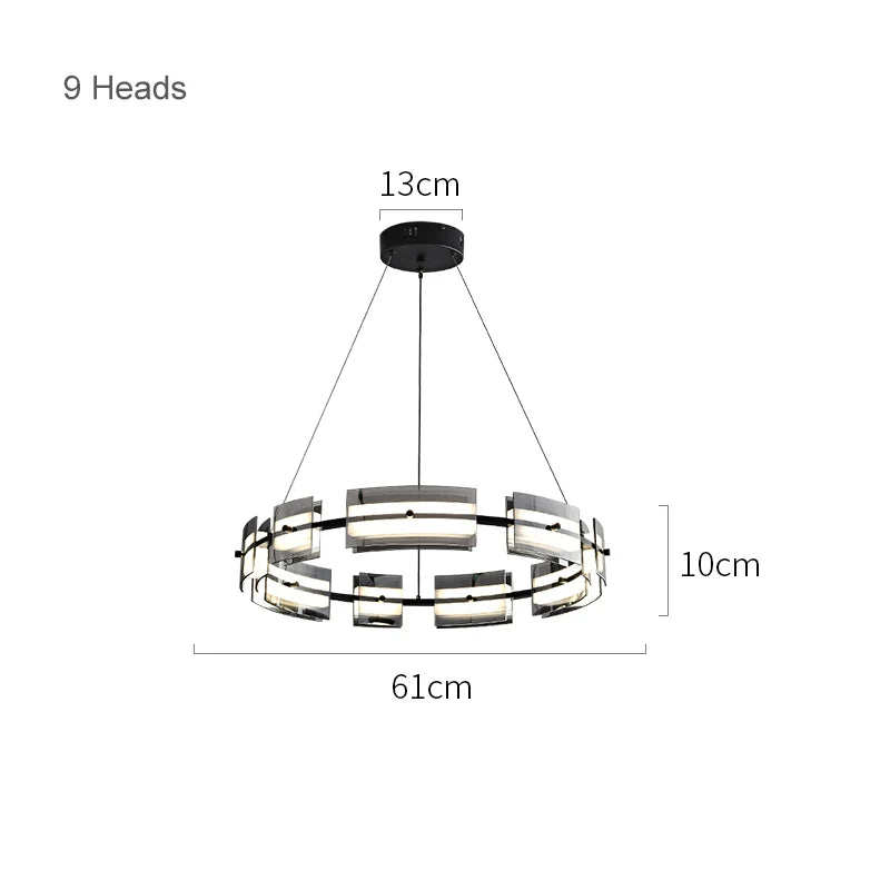 Lámpara de araña de cristal DecorBites™ para restaurantes, luminaria de alta gama totalmente de cobre
