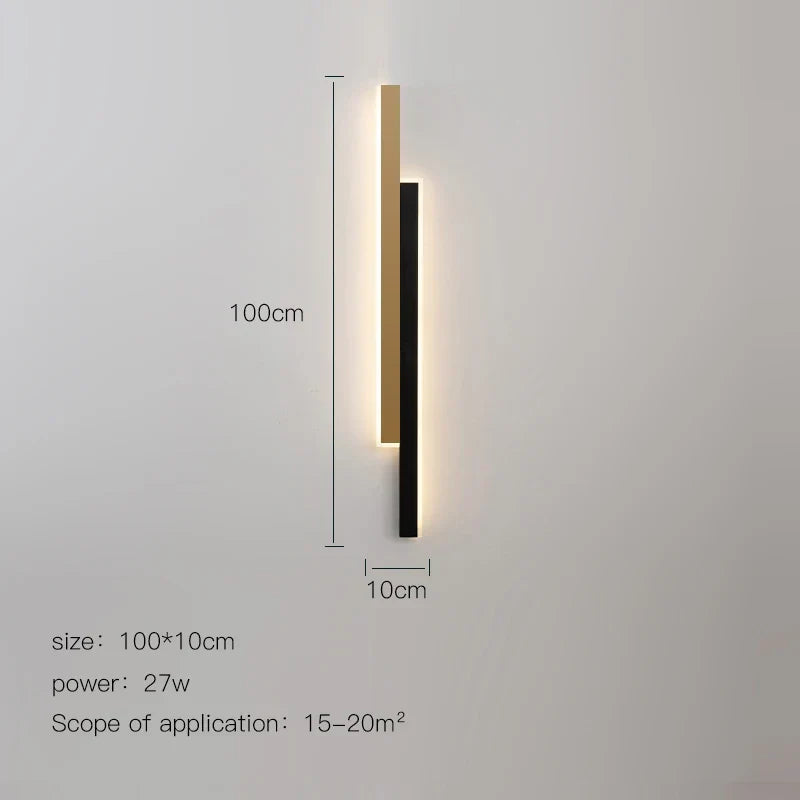DecorBites™ LED Black Wall Lamp for Modern Living Room, Bedroom, Bar & Corridor