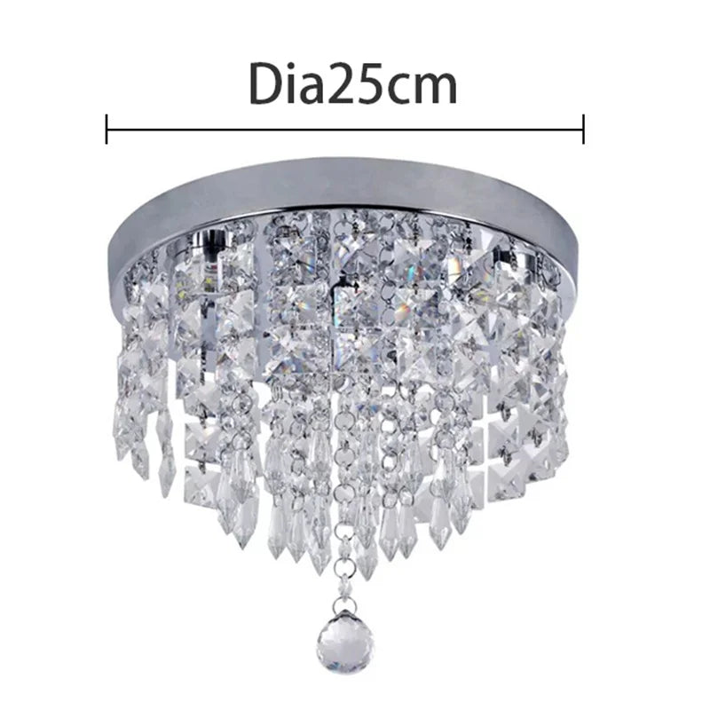 DecorBites™ Diamond Crystal LED Ceiling Chandelier Pendant Light for Elegant Living Spaces