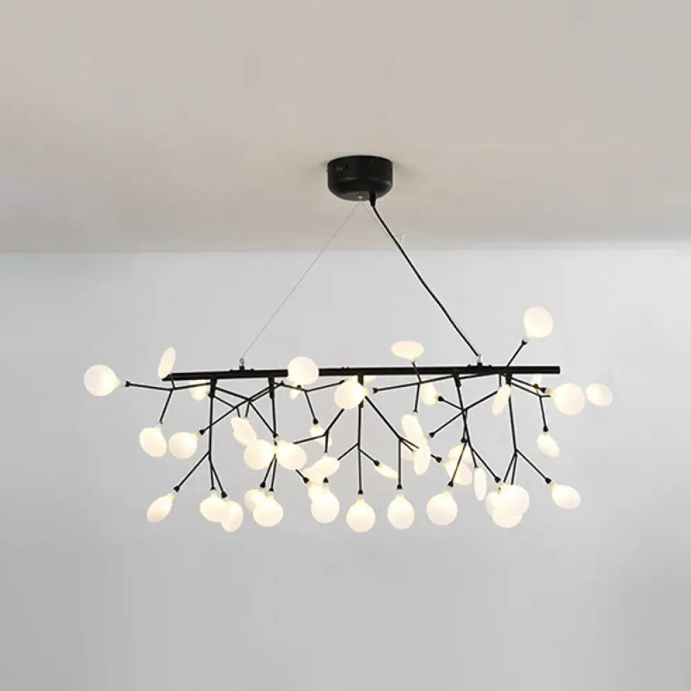 وحدة إضاءة LED معلقة على شكل ورقة أكريليك من DecorBites™ لغرفة الطعام - إضاءة جزيرة عصرية