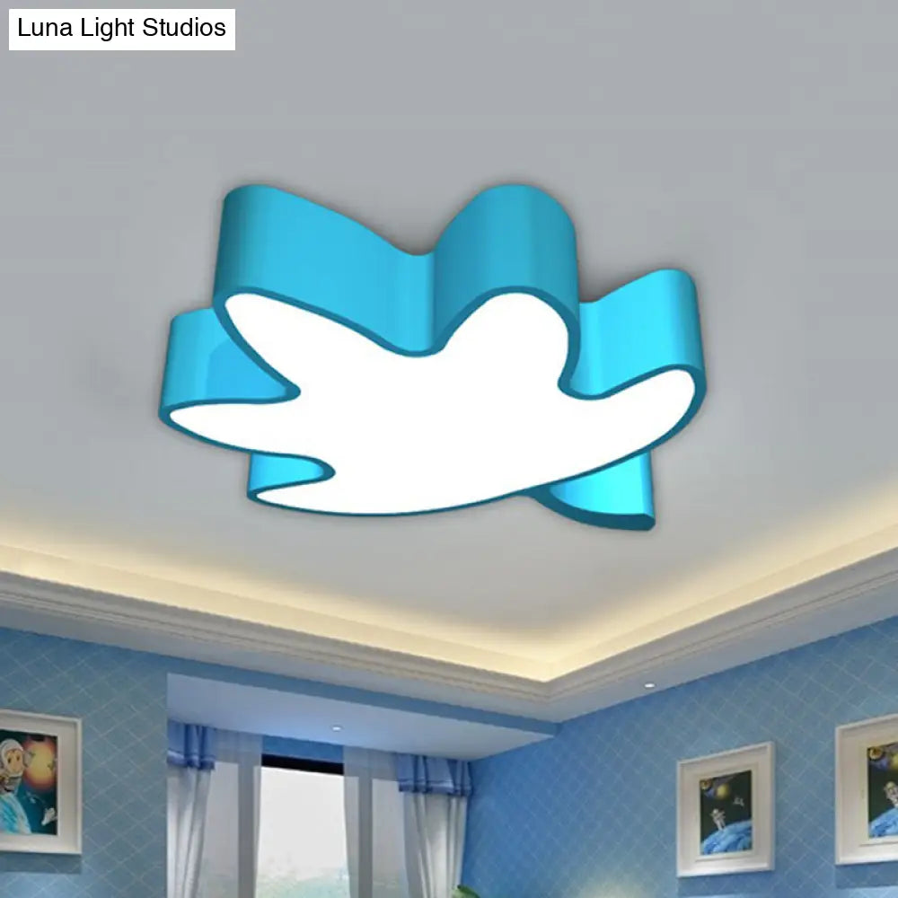 DecorBites™ DecorBites™ Acrylic Maple Leaf Shaped Cartoon LED Flush Mount Light for Kindergarten Ceiling