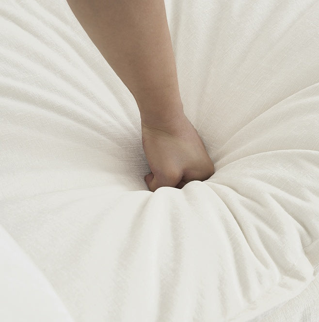 Modern Fabric Double Sofa With 4 Pillows