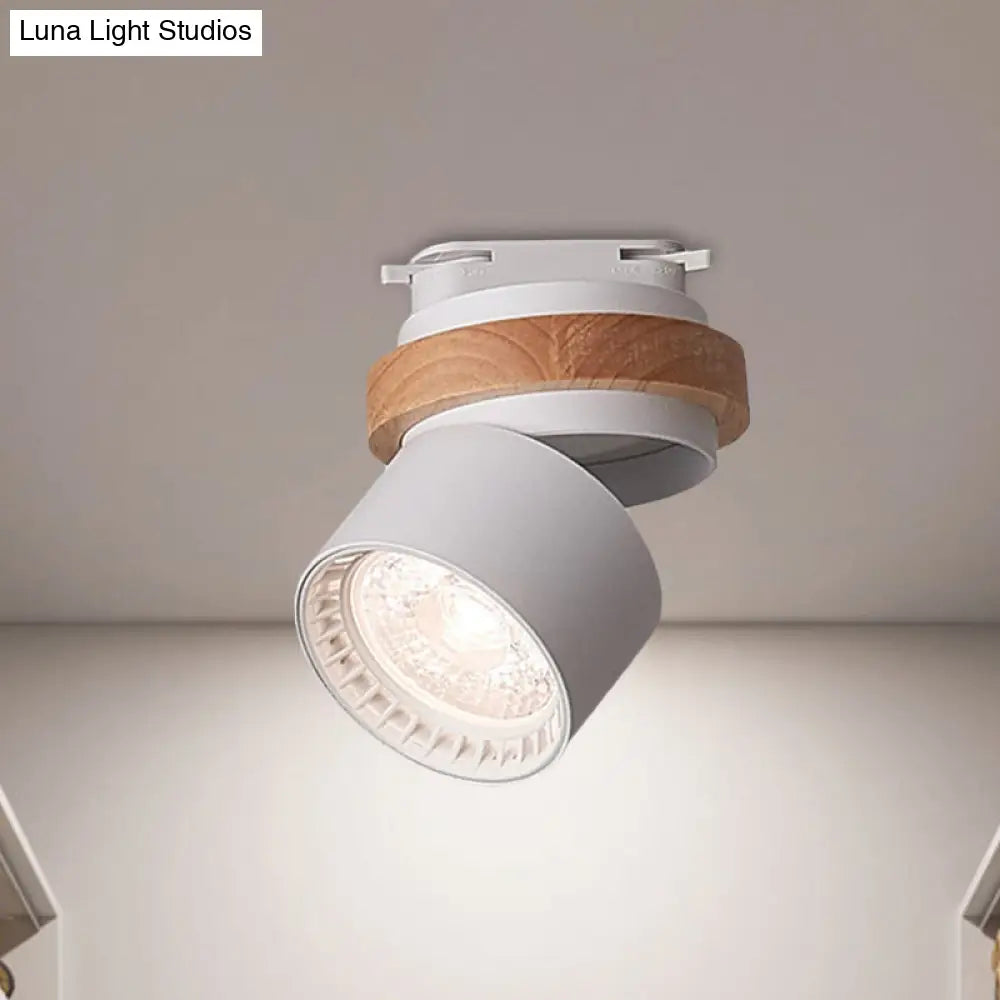 DecorBites™ DecorBites™ Adjustable LED Grey/Green/White Flush Mount: Modern Metallic Cylindrical Flush Lighting in Macaron Style