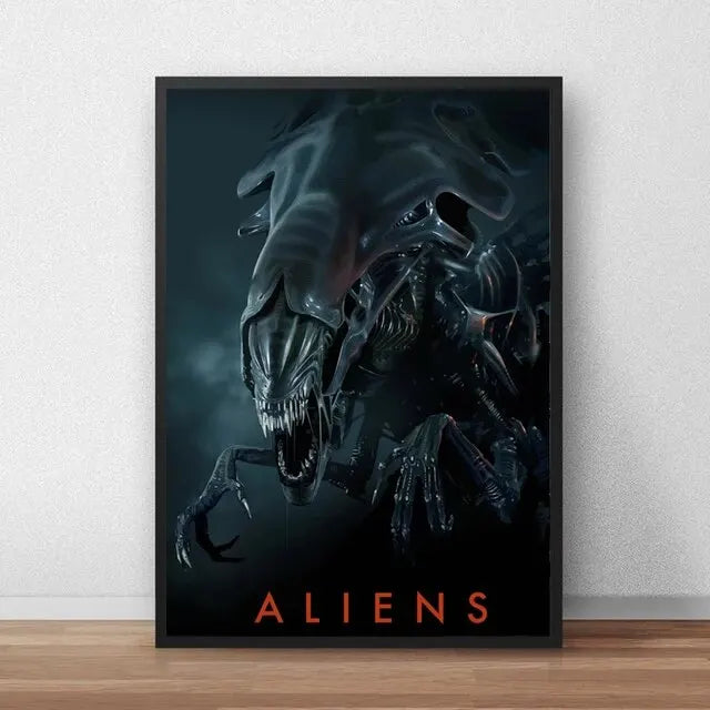 Alien Movie Poster Canvas Painting - H / 50X70cmNoFrame - Posters