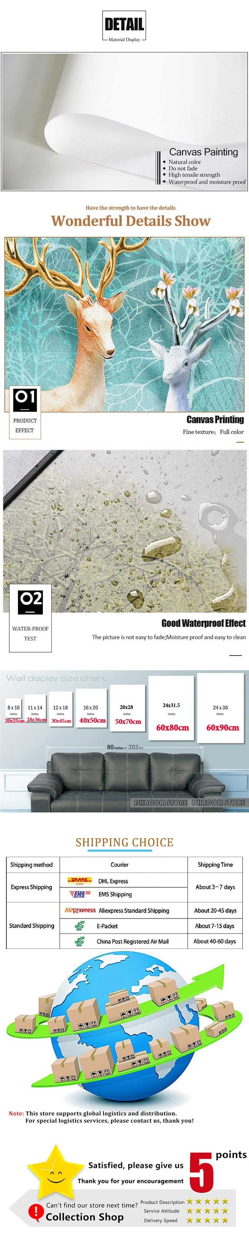 Animal Wall Art Canvas Painting Tiger Zebra