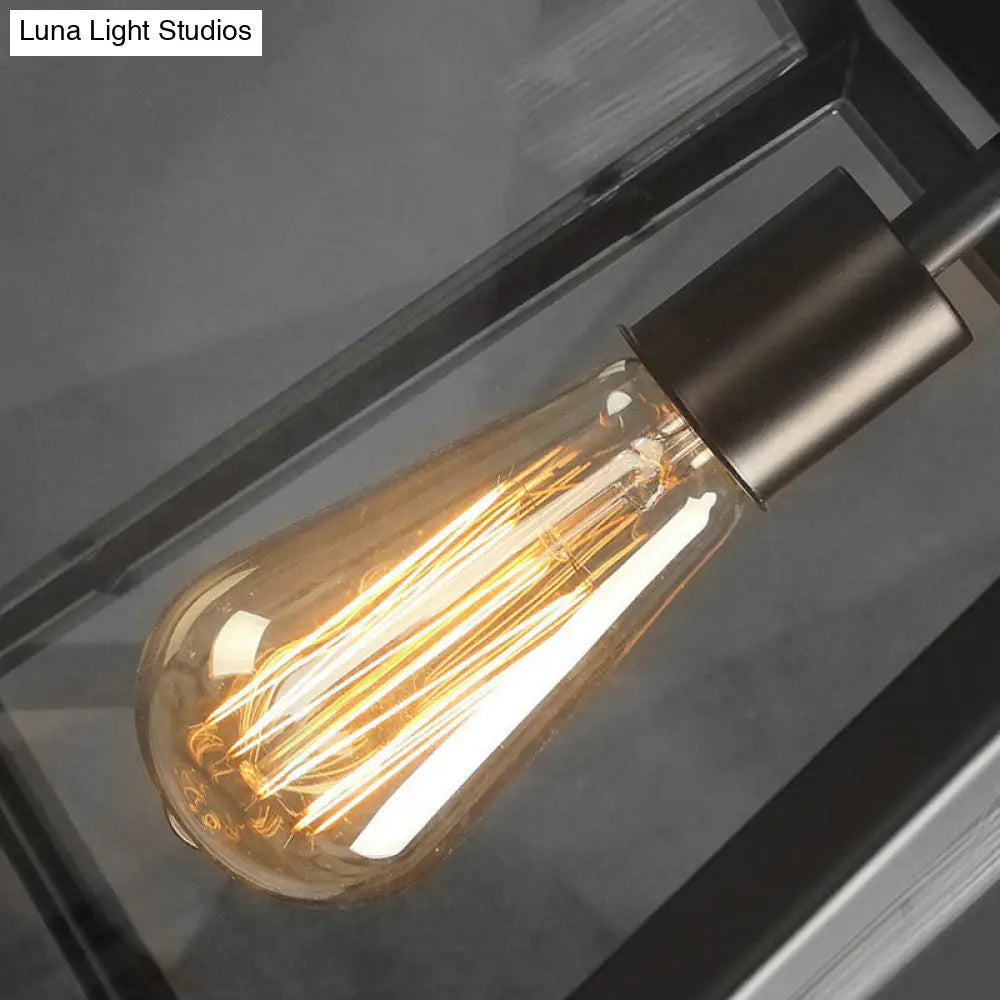 مصباح معلق من الزجاج الشفاف العتيق - مصباح معلق أنيق بضوء واحد للمطاعم