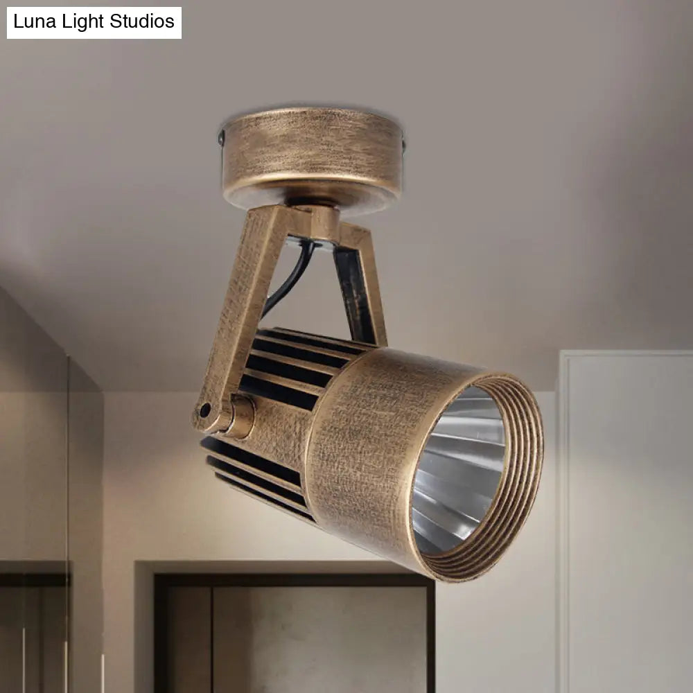 Lámpara de techo DecorBites™ de latón estilo antiguo - LED, semiempotrada, ajustable, 3"/5" de ancho.