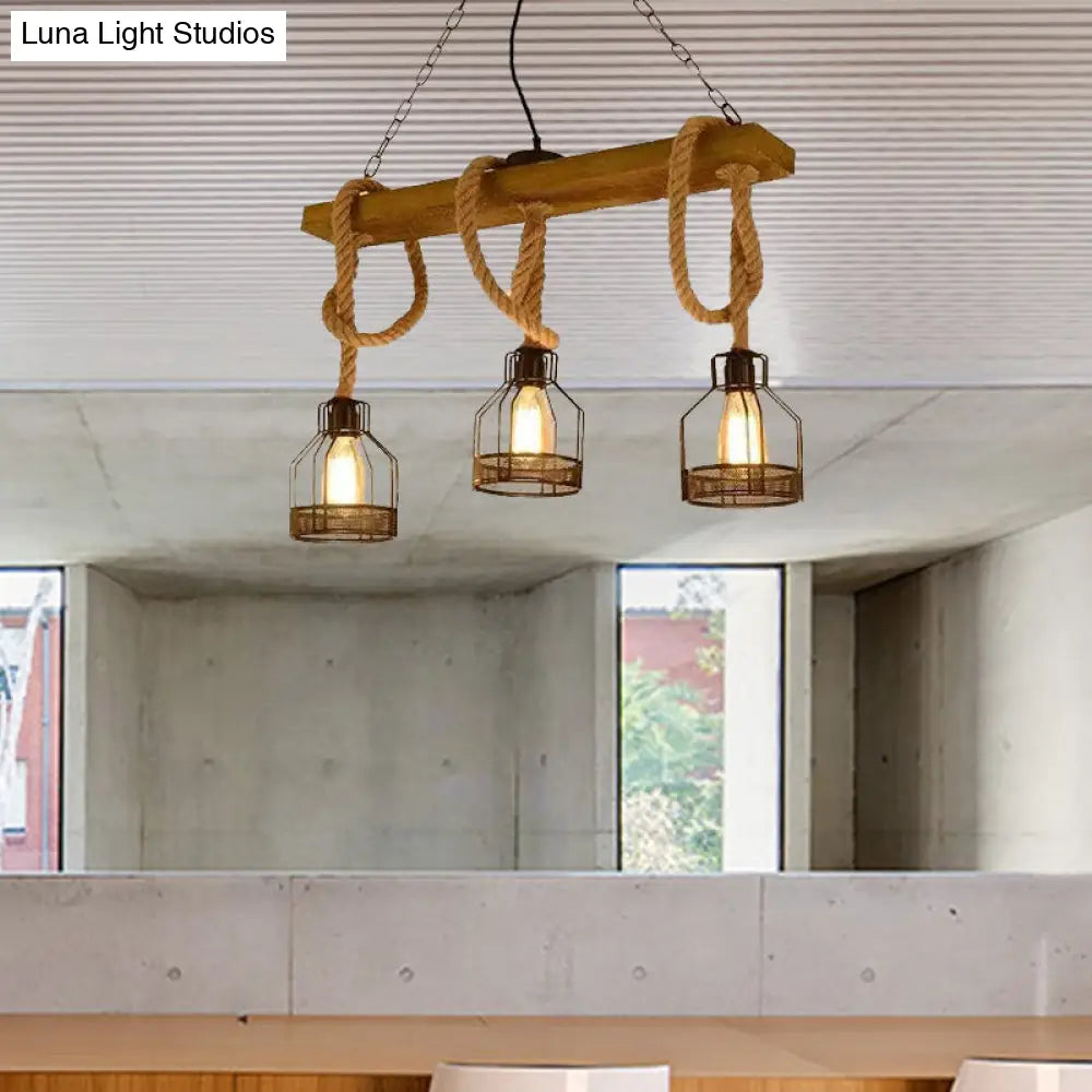 ثريا ديكوربايتس™ سوداء عتيقة معلقة - إضاءة جزيرة المطعم (3 مصابيح)