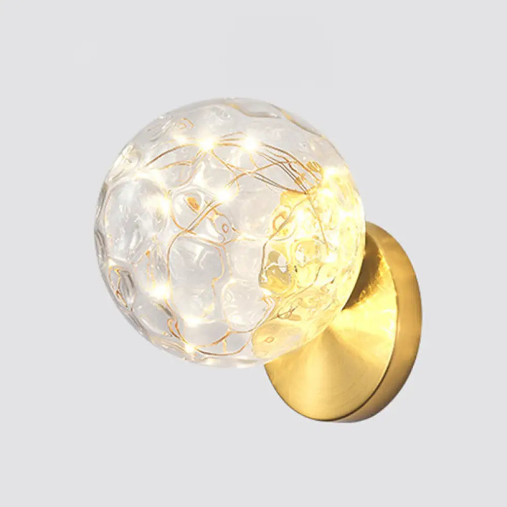 Bedside Glass Shade Wall Mount Light with Creative Star Design