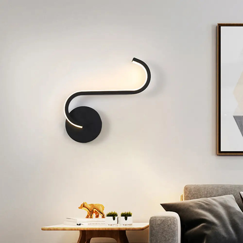 DecorBites™ DecorBites™ Black Aluminum LED Bedside Sconce with Warm/White Light