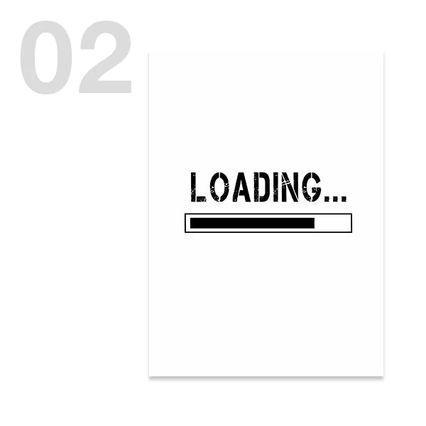 Black and White Game Controller Wall Art - Pattern02 / 13x18cm No Frame