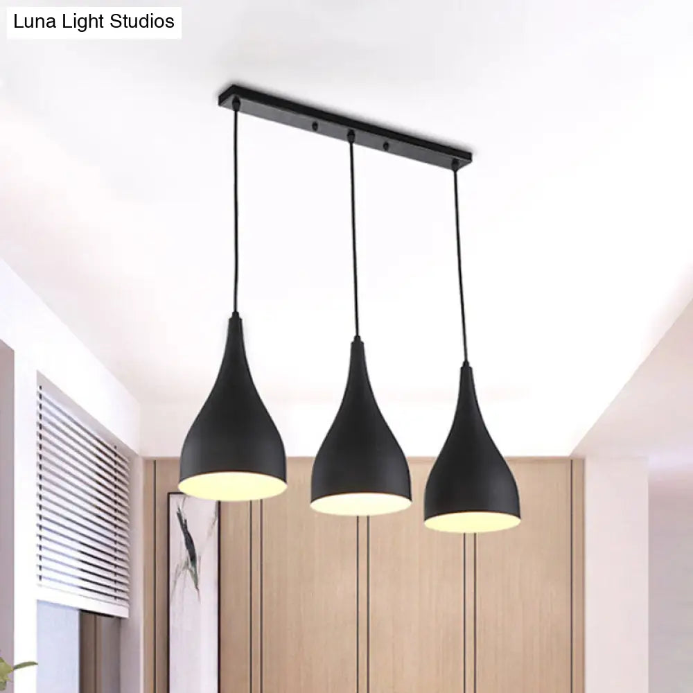 مصباح سقف صناعي دائري معدني أسود اللون