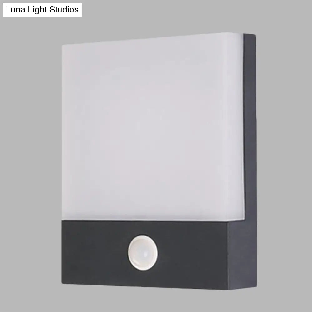 Aplique de pared LED DecorBites™ negro metálico: Lámpara de esquina moderna con tecnología de inducción