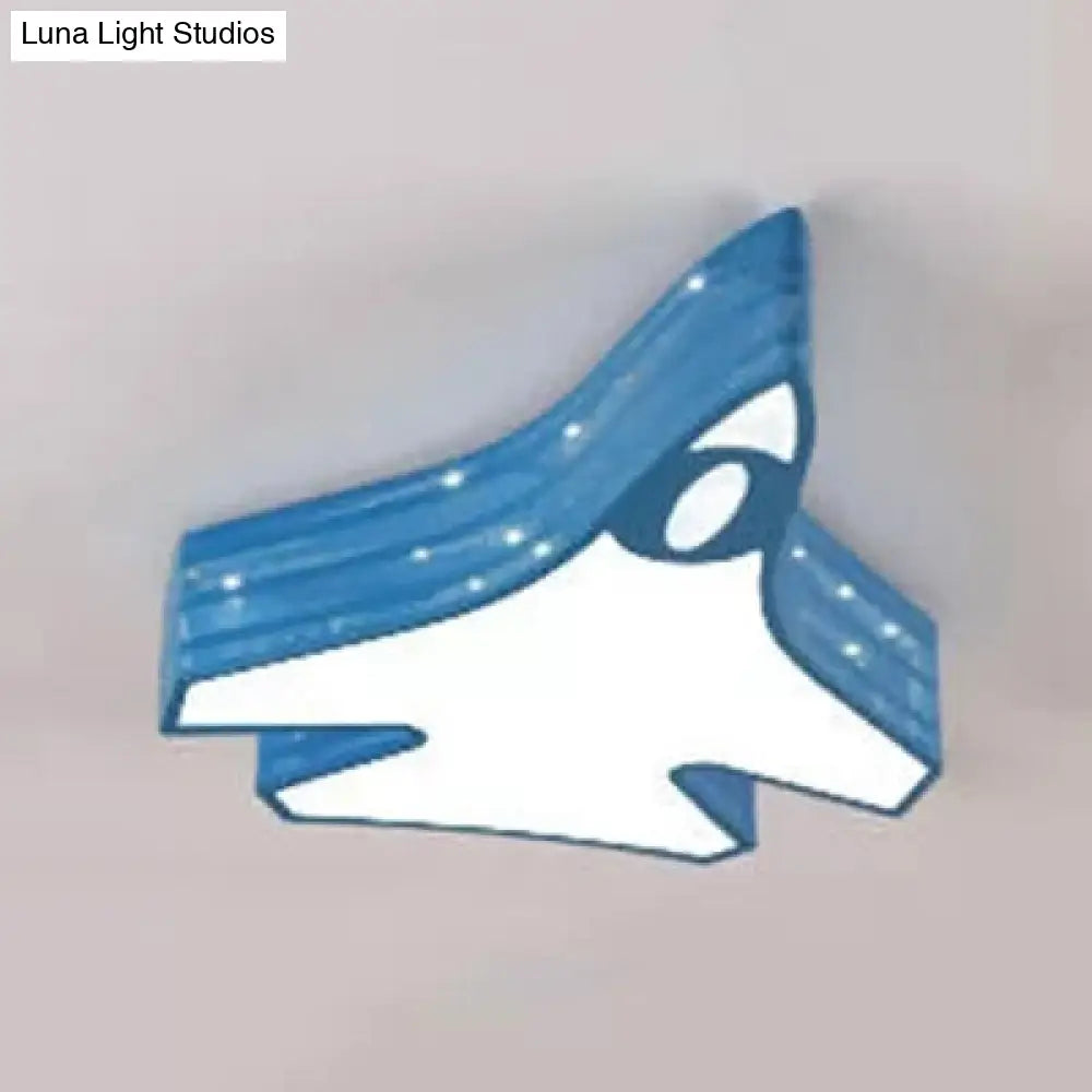 DecorBites™ DecorBites™ Blue Cartoon Flush Ceiling Lamp for Child's Bedroom or Plane-themed Bathroom