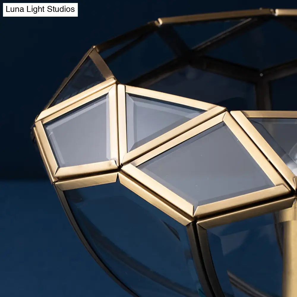 Lámpara de techo DecorBites™ DecorBites™ de latón con forma de cuenco y cristal transparente, semiempotrada