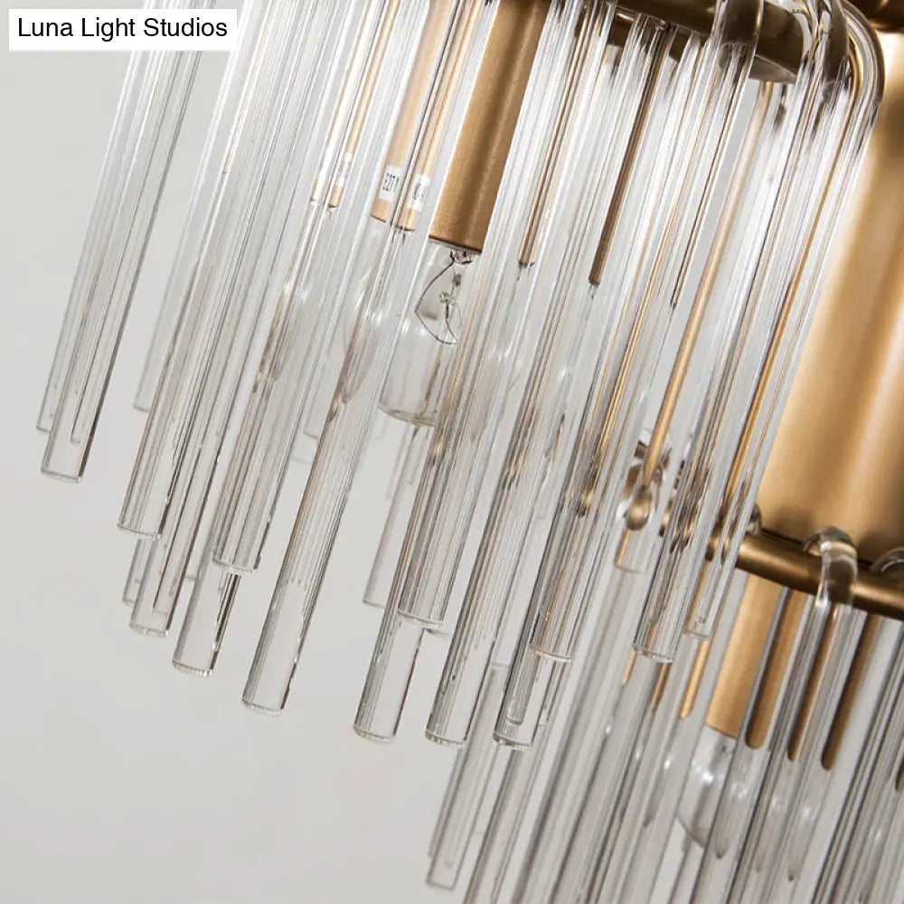 DecorBites™ DecorBites™ Brass Wall Sconce with Crystal Rod Shade - Modern & Chic Design
