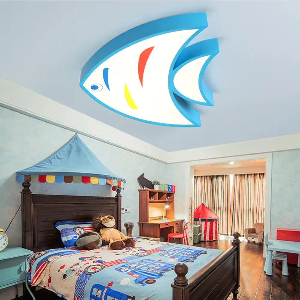 DecorBites™ DecorBites™ Bright Fish Pendant Light: Vibrant Acrylic Hanging for Kindergarten Hallway