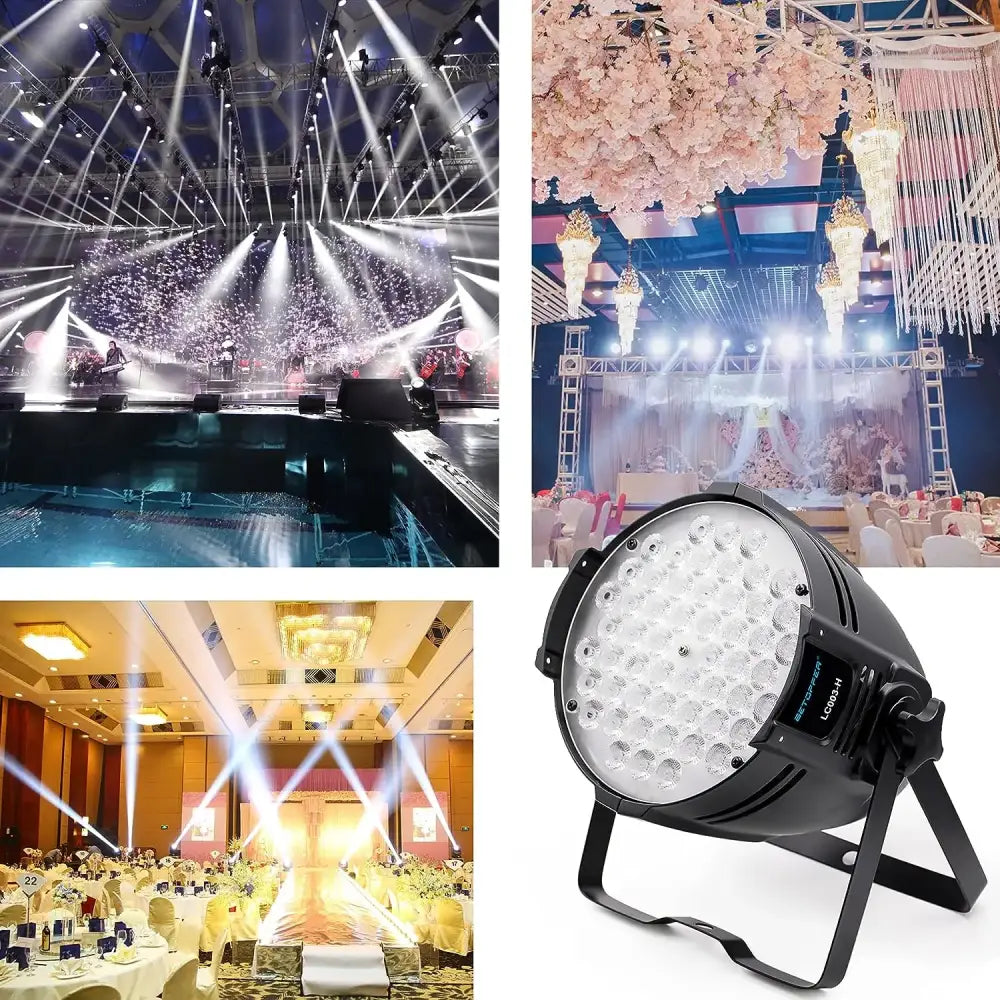 Black circular led wall washing strobe light with 48 bright white leds for stage show washing strobe lights