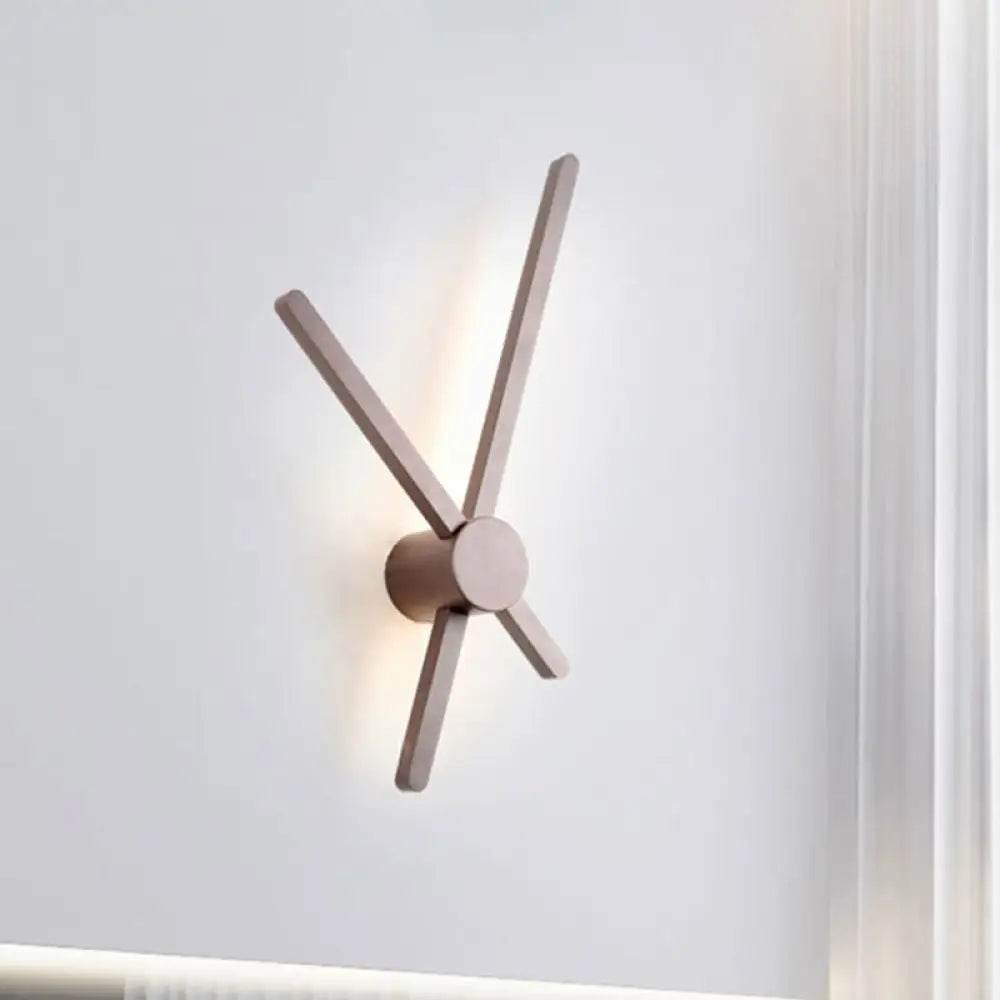 DecorBites™ Brown Metal Post Modern Wall Sconce - Stylish Living Room Lighting