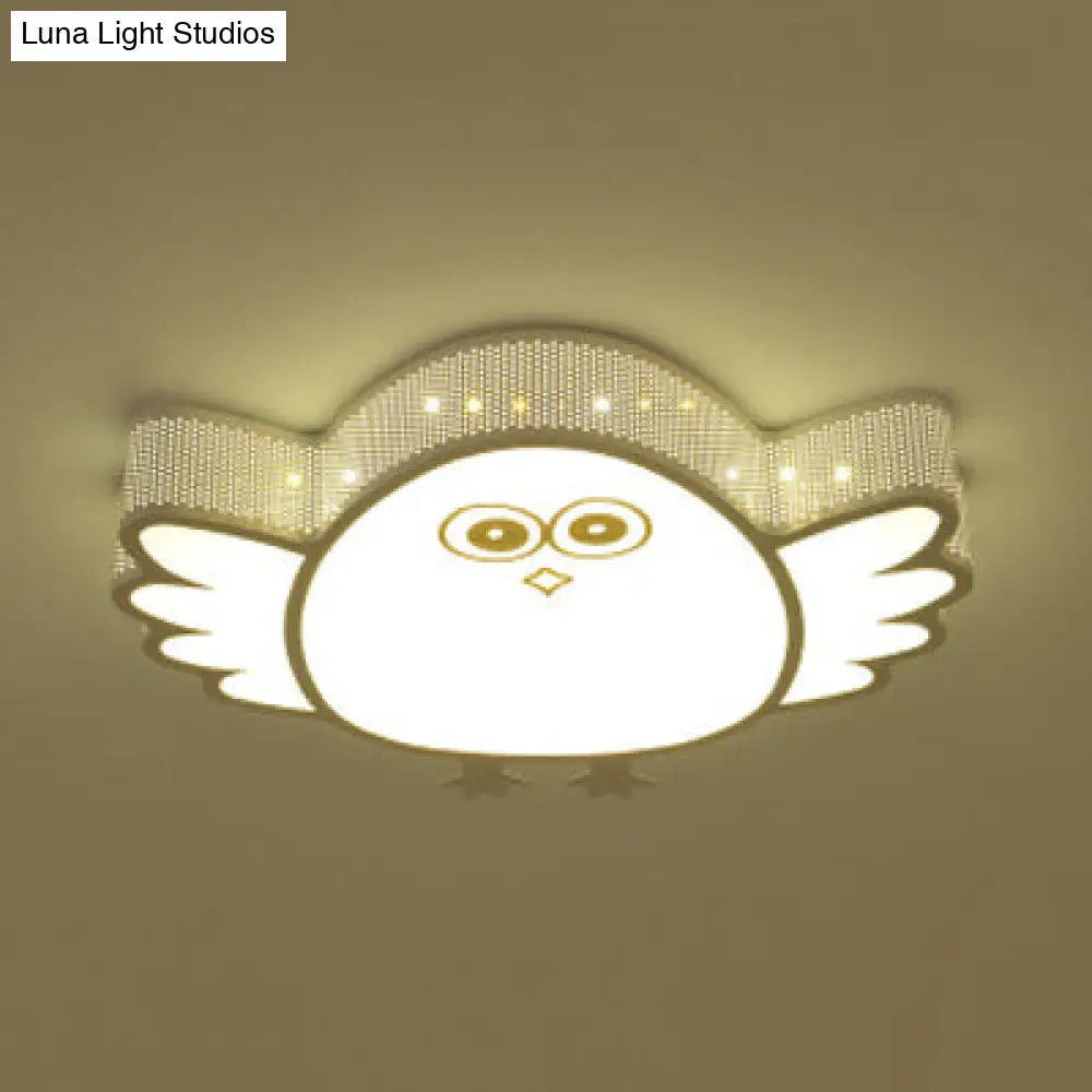 DecorBites™ Cartoon Acrylic Ceiling Light for Kindergarten with White Flush Mount Fixture