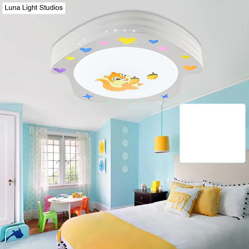 DecorBites™ Cartoon Acrylic Flush Mount Ceiling Light for Nursing Room - White House Design