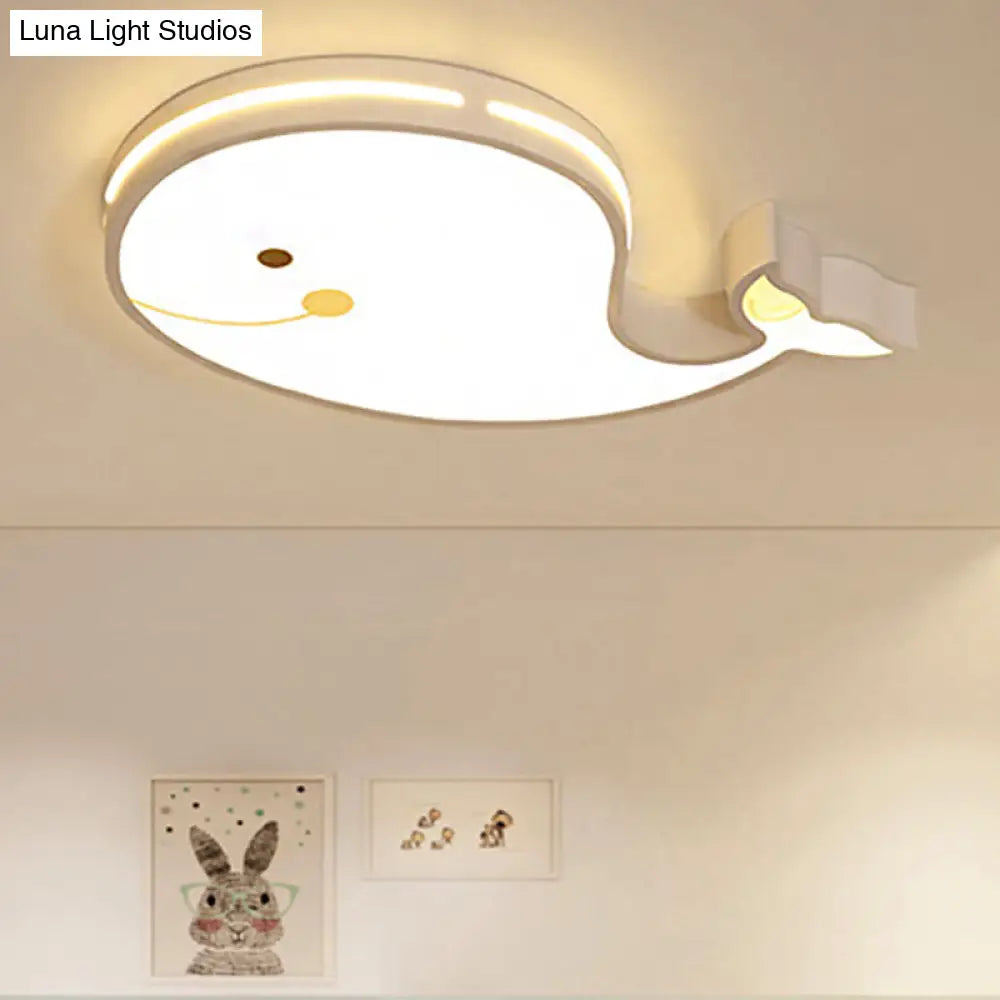 DecorBites™ Cartoon LED Flush Mount Ceiling Light for Kindergarten with White Acrylic Fixture