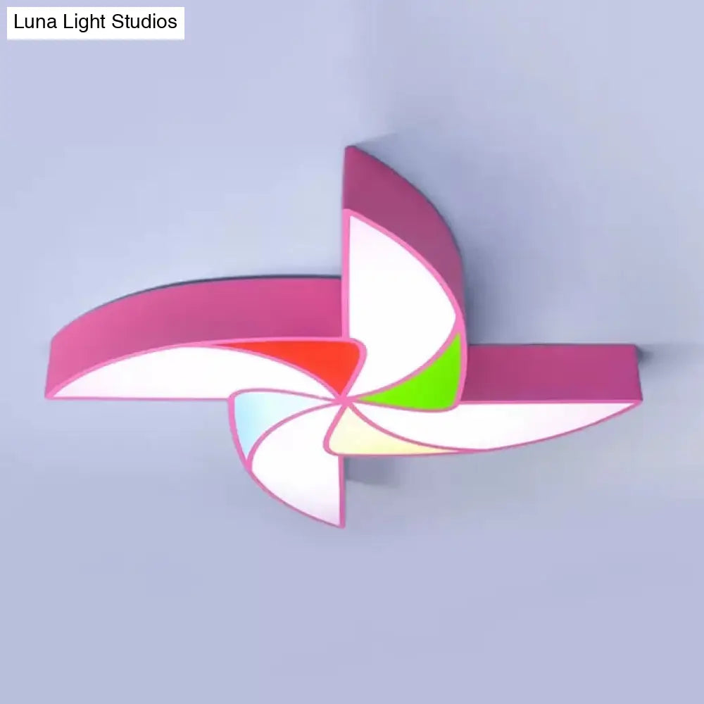 Lámpara de techo DecorBites™ con forma de molino de viento de juguete para jardín de infancia – Lámpara empotrada de acrílico y metal