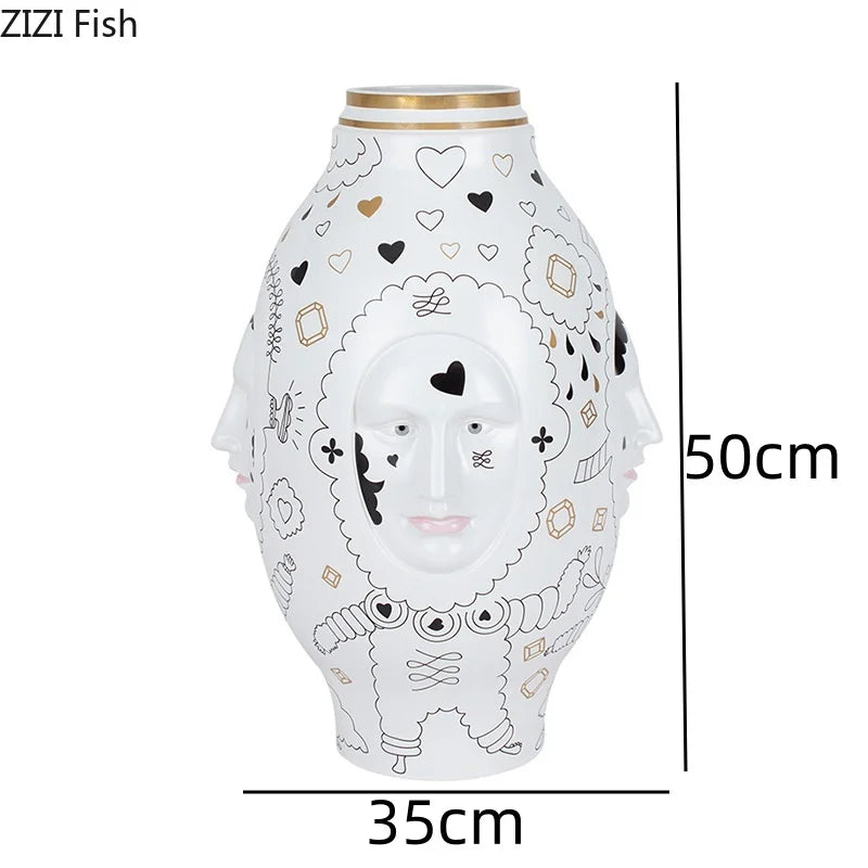 Ceramic Desktop Vase for Floral Arrangements - 35x50cm - Vase