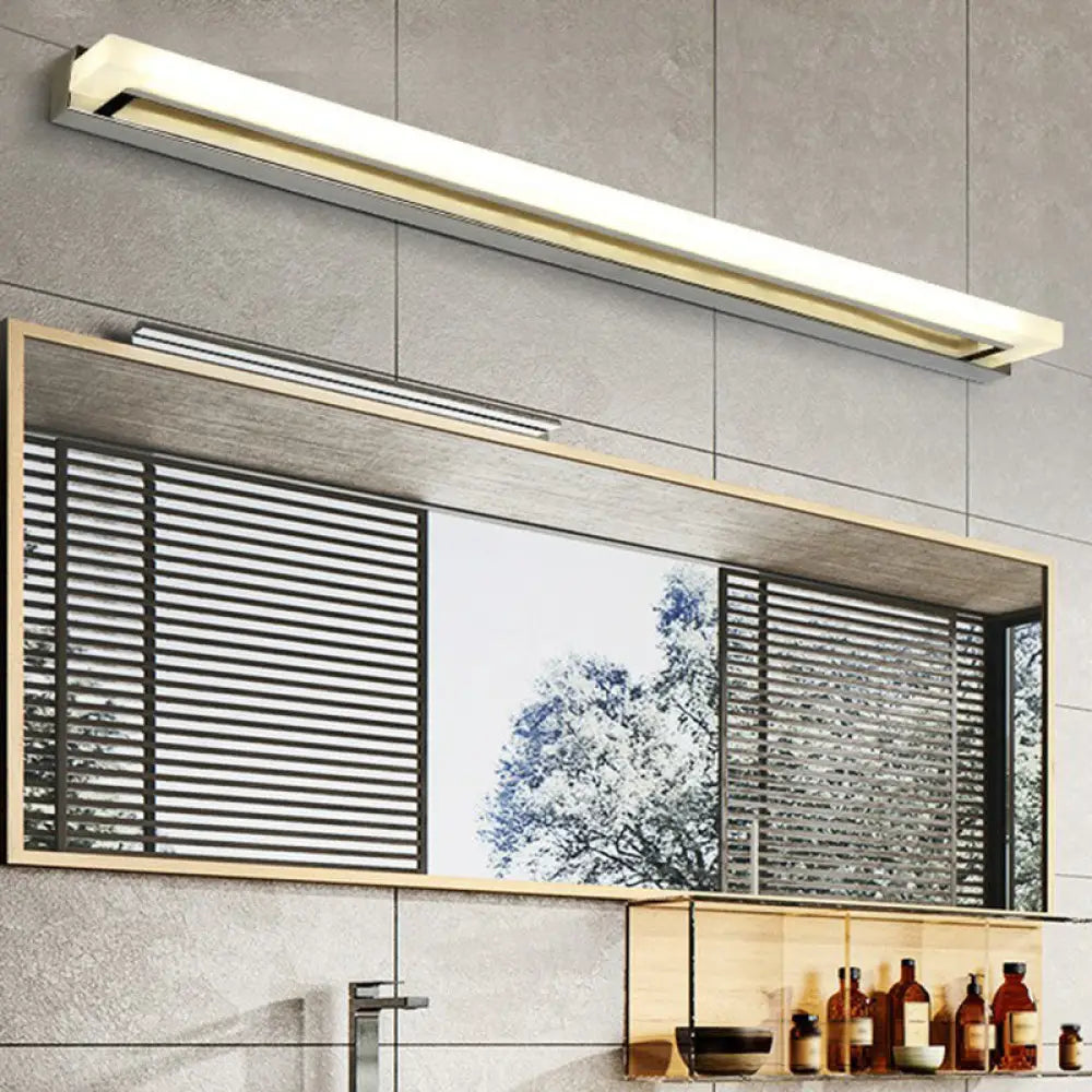 DecorBites™ Chrome LED Bathroom Sconce Light with Modern Acrylic Design