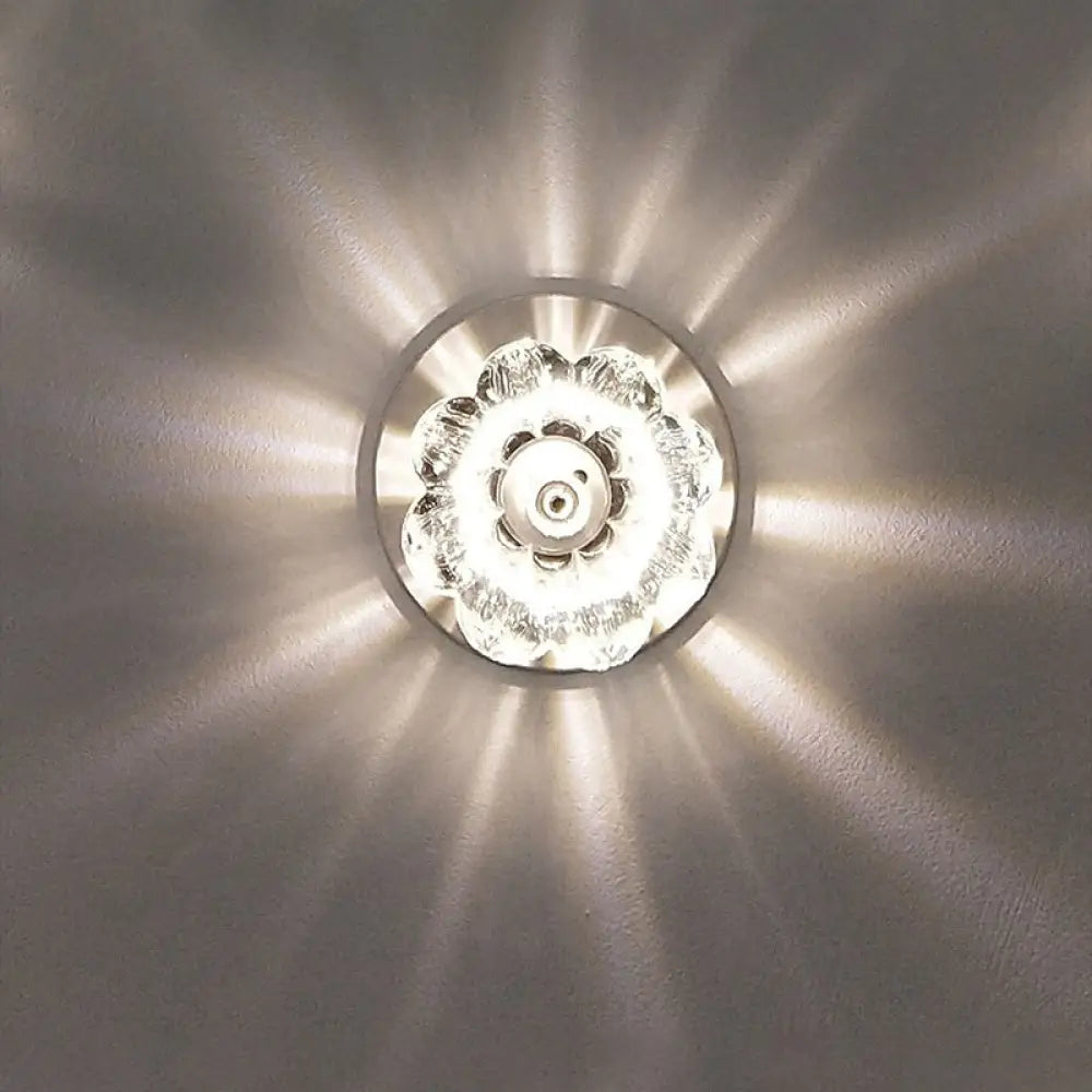 DecorBites™ DecorBites™ Clear Crystal LED Ceiling Mounted Flush Light for Corridors