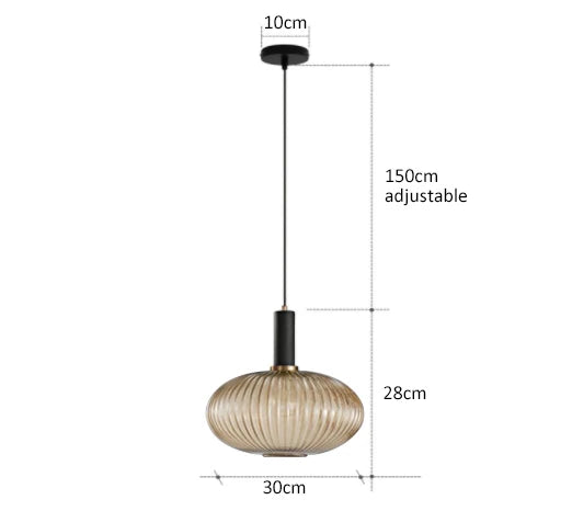 Colorful Glass Pendant Lights for Retro Style - Bamber30cm / CHINA